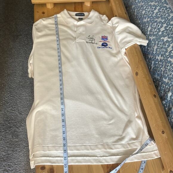 Rare R.C. Owens "Alley Oop' autographed 49er NFL Alumni cream polo men's L - Picture 12 of 15